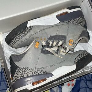 Jordan Gray and Orange Sneakers